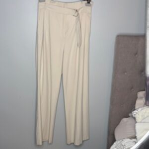 Dynamite Women's Cream Trousers with Belt